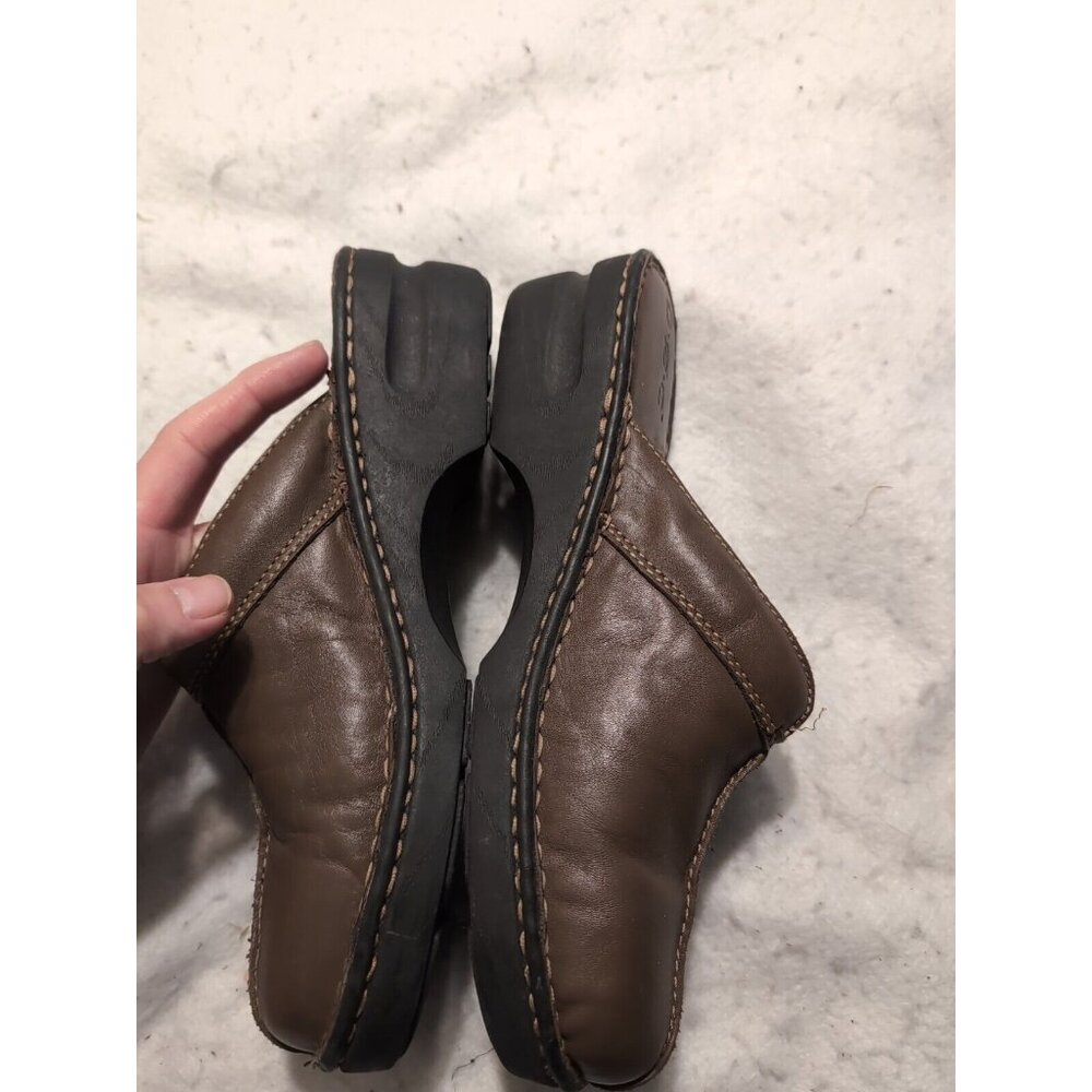 Born B.O.C Brown Leather Slip On Mules Women's Size 10 - Picture 4 of 10